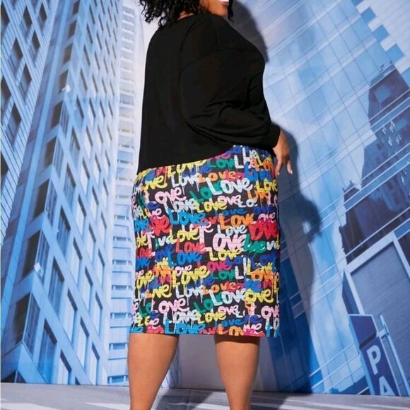 (NWOT) Shein Fit Love Shirt & Skirt Set sz 26w - Picture 4 of 12